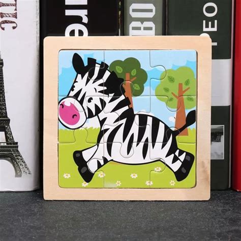 Houten Puzzel Delig Montessori Zebra Bol