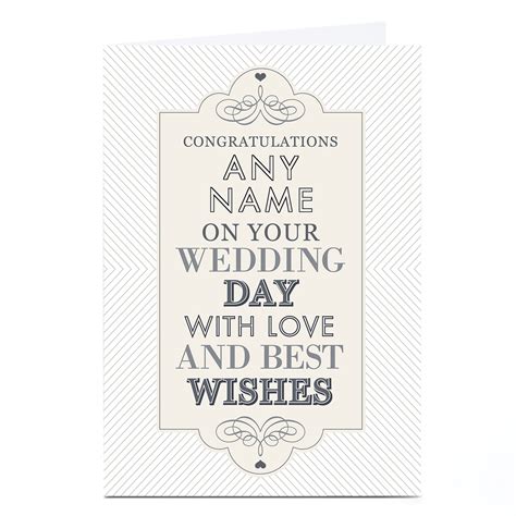 Buy Personalised Wedding Card With Love And Best Wishes For Gbp 179 Card Factory Uk