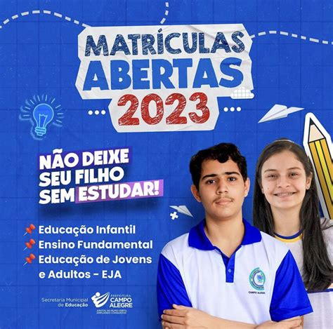 Escolas Municipais Iniciam Períodos De Matrícula E Rematrícula Em Campo