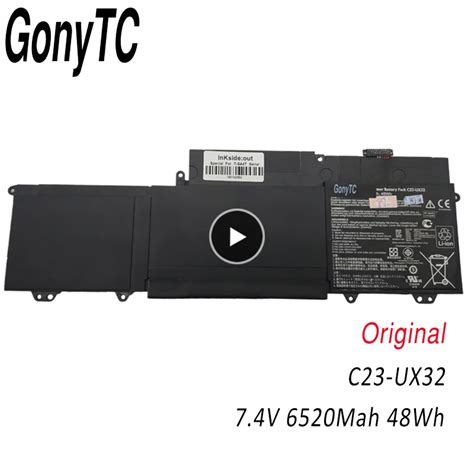 GONYTC Batería de C23 UX32 genuina para ASUS Zenbook 7 4 V 48WH UX32