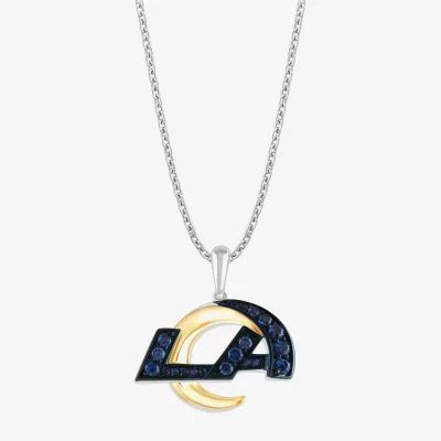 True Fans Fine Jewelry Los Angeles Rams Unisex Adult Blue Cubic