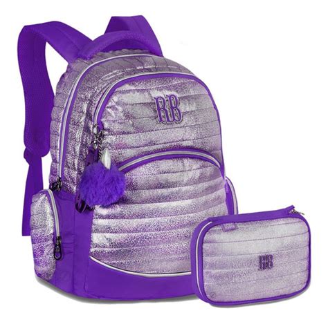 Mochila Rb Rebecca Bonbon Glitter Notebook Escolar Brinde Mercado Livre