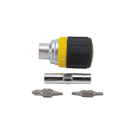 Multi Bit Ratcheting Screwdriver In Stubby Ph Sl Sq Nut Bits