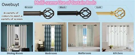 Chromed Heavy Duty Curtain Rods Modern Adjustable Curtain Temu