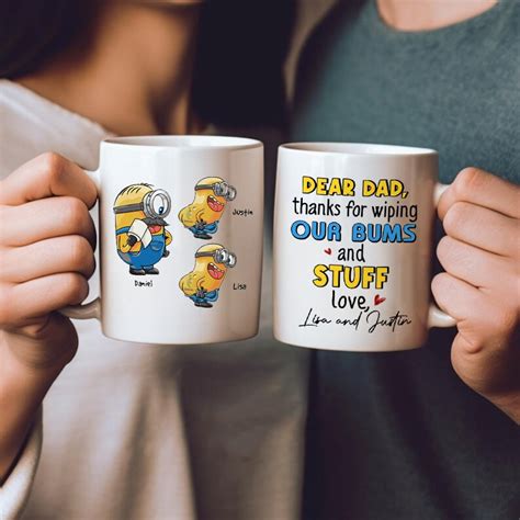 Personalized Ts For Dad Coffee Mug Dear Dad Thanks For Wiping Our