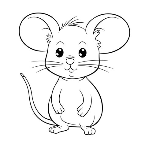 Mignon Souris Bébé Coloriages Animaux Clip Art Contour Croquis Dessin