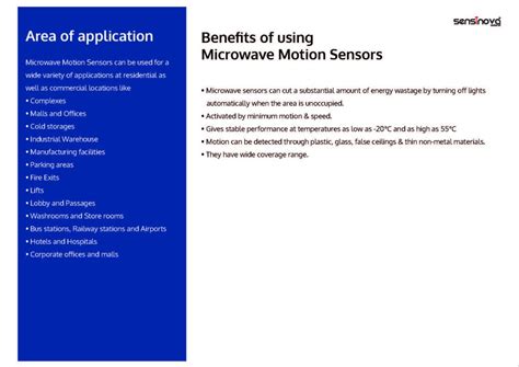 Sensinova Microwave Motion Sensor Nova T Degree At Rs Piece