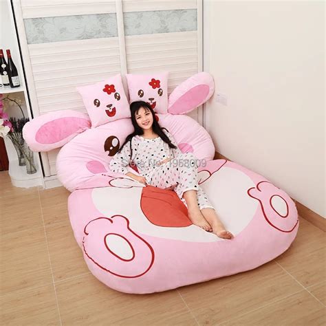 200x150cm Lovely Rabbit Giant Stuffed Soft Plush Baymax Bed Mattress