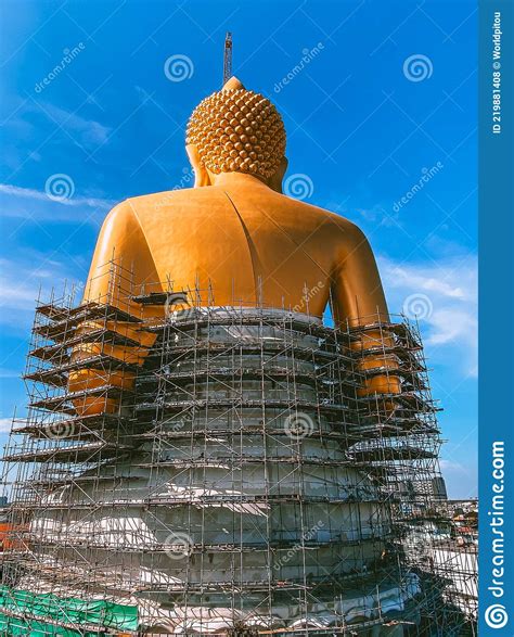 Wat Paknam Bhasicharoen A Temple Pagoda And Buddha Statue In Bangkok