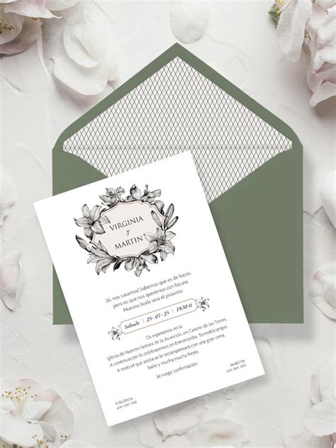 Invitaciones Boda Con Sobres Especiales Esther Inicio Felizia