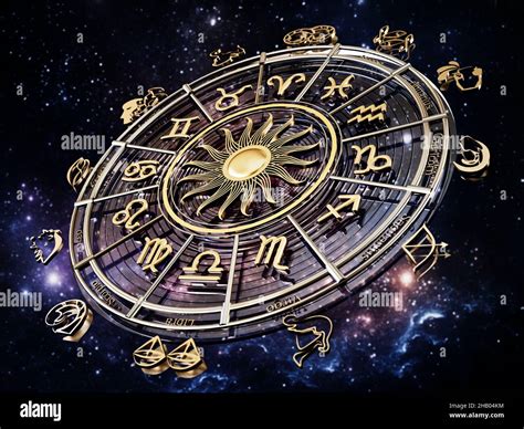 La Rueda Del Hor Scopo Con Signos Del Zodiaco Y Constelaciones Del