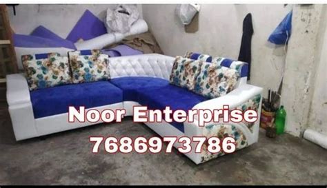 5 Seater Wooden L Shape Corner Sofa Set With Lounger At ₹ 30000set In