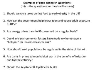 Research Questions Ppt