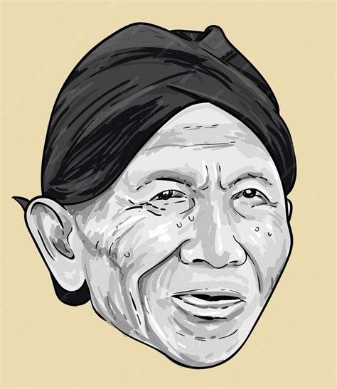 Premium Vector Si Mbah Jawa Dengan Blangkon Javanese Grandpa With