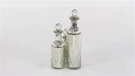 Myt Decorative Silver Mercury Glass Apothecary Jars