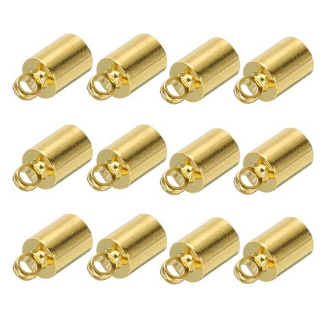 Uxcell Pcs Cord End Caps Mm End Cap Barrel Beads Kumihimo Mm Dia