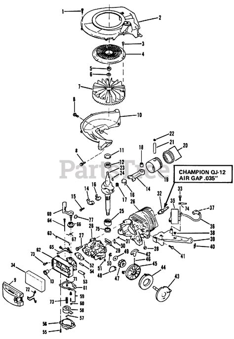 Lawn Boy 8237 Lawn Boy Walk Behind Mower Sn B00000001 B99999999 1983 Engine Group