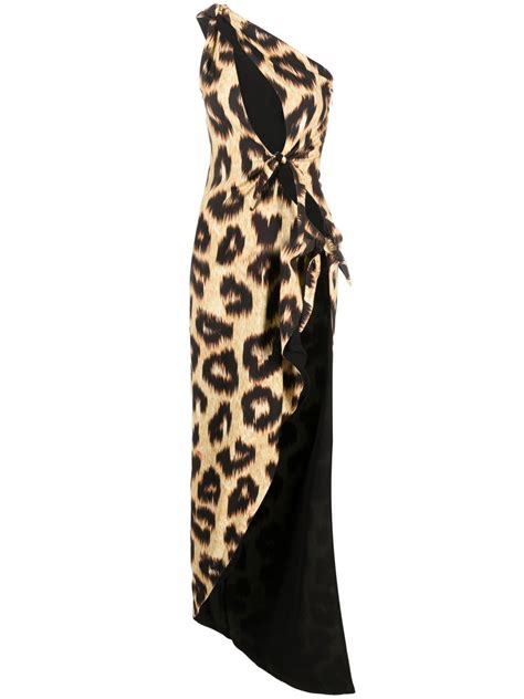 Buy Attico Leopard Print Maxi Dress Yellow At 34 Off Editorialist