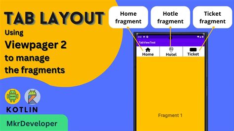 Tablayout Viewpager Android Studio Kotlin Youtube