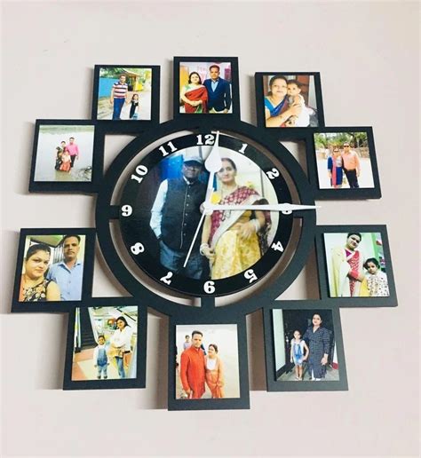 Black Base Mdf Clock Photo Frame For Gift Size X Inch At Rs