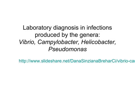 Vibrio Campylobacter Helicobacter Pseudomonas PPT