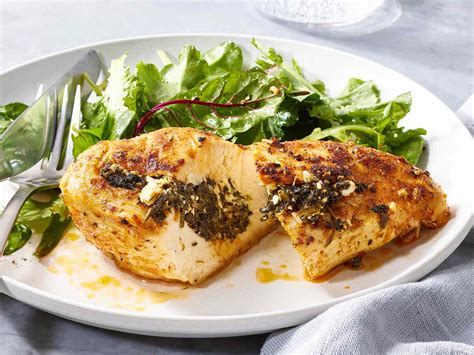 Feta And Spinach Stuffed Chicken Breasts Recipe