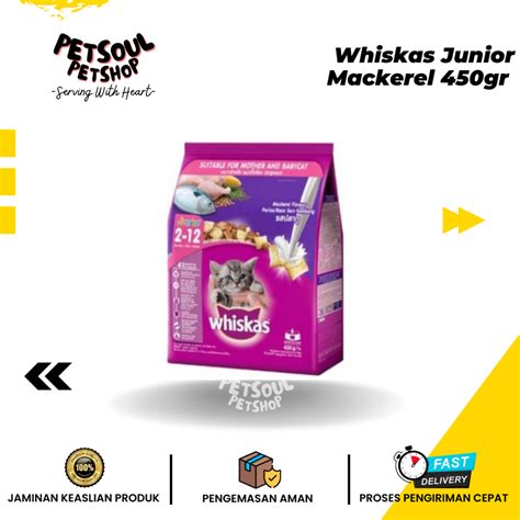 Jual Whiskas Junior Mackerel 450gr Whiskas Kitten Anakan Makanan Kucing