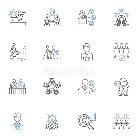 Human Capital Line Icons Collection Talent Skills Education Experience Expertise Training