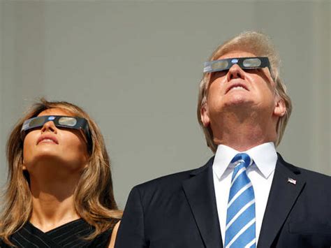 Trump Donald Trump Briefly Looks At Solar Eclipse Without Protective Eyewear World News