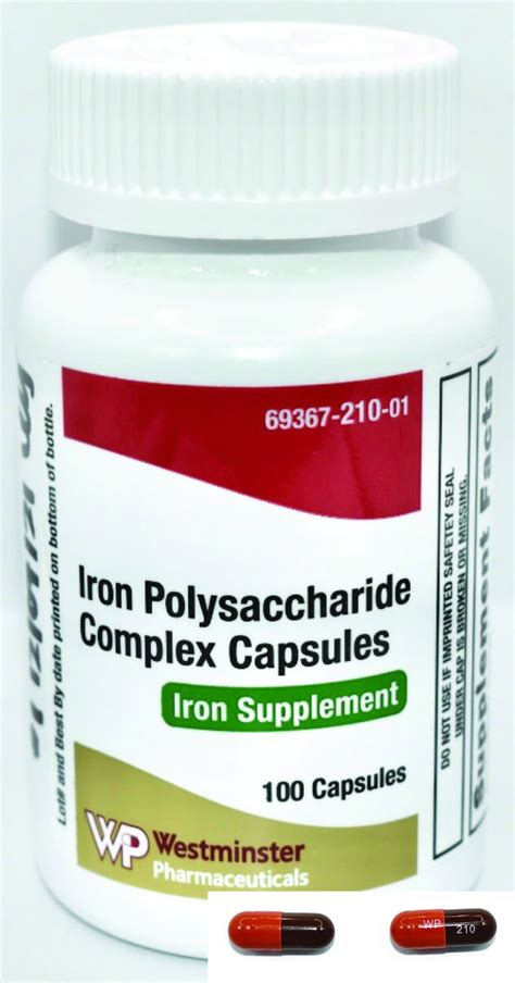 iron polysaccharide complex capsules westminster pharmaceuticals