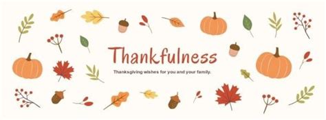 Illustration Thanksgiving Wishes Facebook Cover Template and Ideas for Design | Fotor