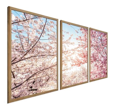 Quadro Floral Arvore Cerejeiras Flores Elo7