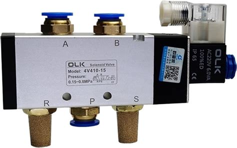 Amazon Válvula de aire de solenoide neumática 4V410 15 5 vías 2