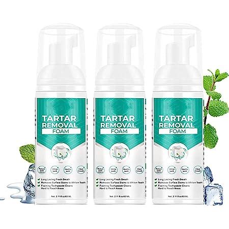 Amazon.com: Tartar Removal Foam, 60ml Tartar Removal Mouthwash, Tartar Remover for Teeth ...