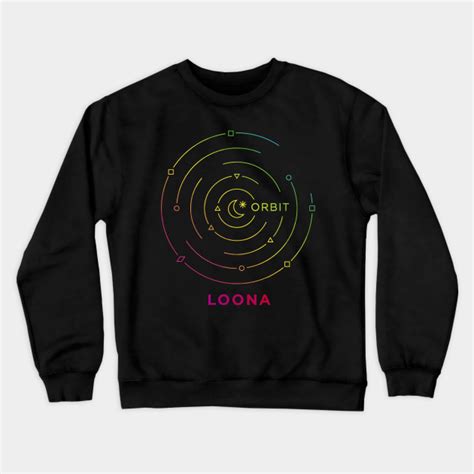 Kpop Girlgroup Loona Orbit Fandom Logo Loona Crewneck Sweatshirt