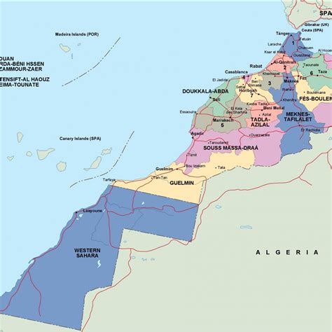 morocco political map | Order and download morocco political map