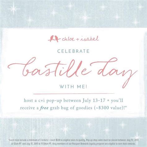 Host A Bastille Day Pop Up For A Chance To Earn To A 300 Swag Bag Of C