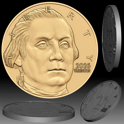 Artstation Coin Bas Relief George Washington