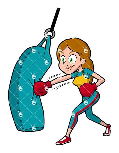 Female Boxer Clipart