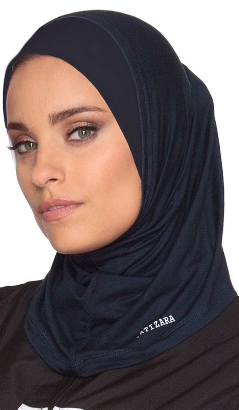 Womens Navy One Piece Stretch Sport Hijab Islamic Hijabs Islamic