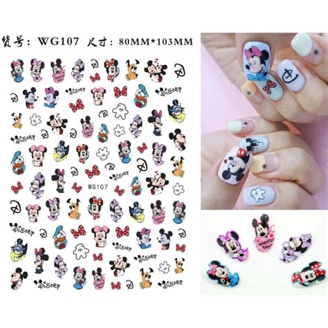 1 Lembar Stiker Kuku Mickey Mouse Motif Lucu Dan Unik Lazada Indonesia