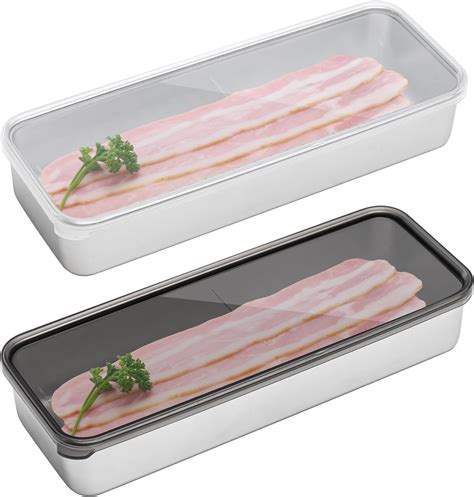 Aieve Bacon Container For Refrigerator Stainless Steel
