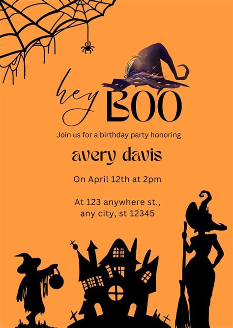 Page 2 Customize 119 Halloween Birthday Invitations Templates Online Canva