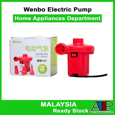 Celebration🌸 Wenbo Electric Air Pump Inflate Deflate For Air Car Bed Swimming Pool Bag Mattress