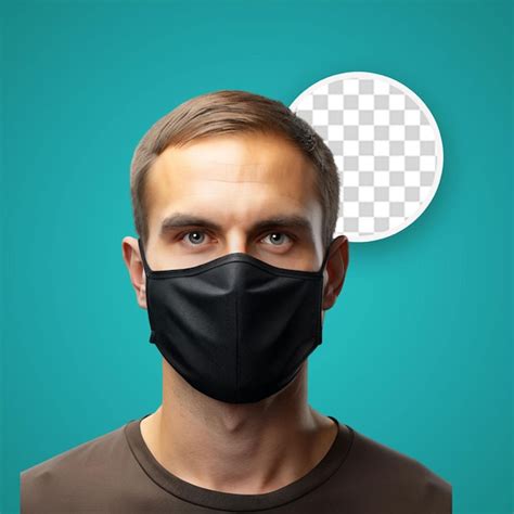 Premium Psd Man Wearing Mask Against