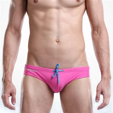 Desmiit Mens Swim Briefs Gay Mens Swimwear Low Rise Sexy Bikini