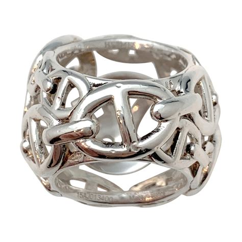 Silver Herm S Ring Cha Ne D Ancre Encha N E Collection