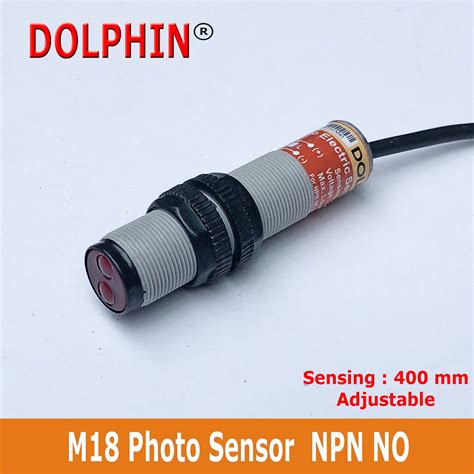 M18 Photo Sensor Diffuse Scan NPN NO Sn 400 Mm PVC Body Make DOLPHIN