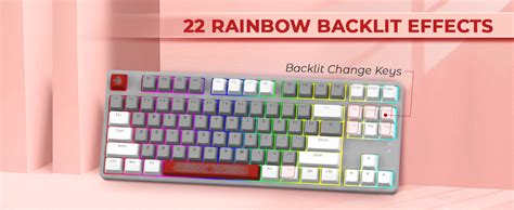 AJAZZ AK Wired Gaming Tastatur Mit Spiral USB C Kabel Hot Swappable Rote Schalter