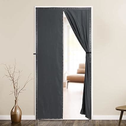 Magnetic Thermal Insulated Door Curtain Upgraded Fabric Durable Doorway